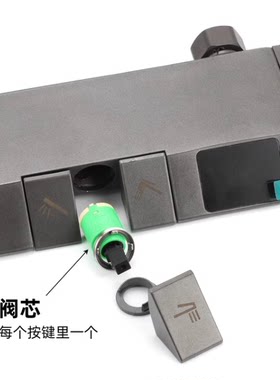 淋浴航母钢琴按键漏水花洒冷热龙头阀芯按压弹跳上下开关旋转配件