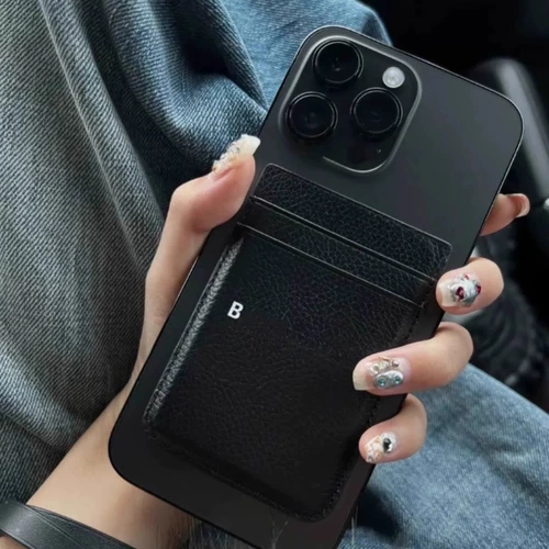 Кожаный совместимый картхолдер, чехол для телефона с буквами, магнитный небольшой брендовый сильный магнит, iphone, изысканный стиль