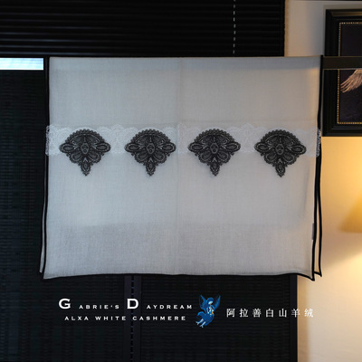 Gabriel's daydream 阿拉善白山羊绒 春夏法国蕾丝花 山羊绒围巾