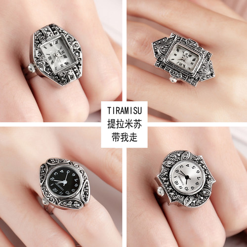 女手表个性创意复古休闲戒指表