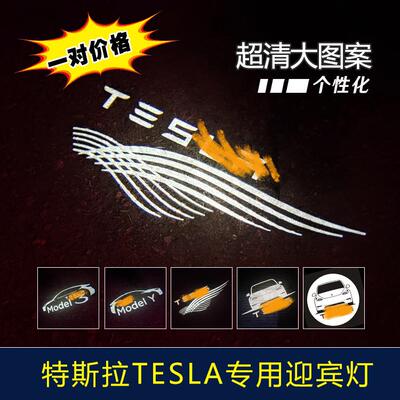 特斯拉tesla超清车门迎宾灯