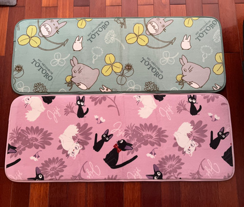 日本原单宫崎骏龙猫黑猫可爱卡通坐垫地垫防滑脚垫地毯