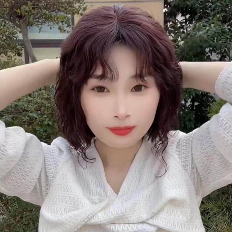 量蓬松遮白发补发片大卷发气质减龄洋气法式韩式假发片卷发片