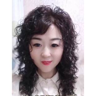 无痕假发片洋气新款遮盖鬓角白发头顶少发增加发量烫真人发丝