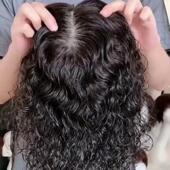 假发片中老年妈妈 爆款 假发片薄款 发女片头顶真发显年轻百搭时尚