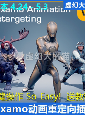 Mixamo Animation Retargeting 2 动画骨骼重定向插件 UE5.3虚幻4