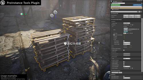 UE4-虚幻5.8 ProInstance Tools Plugin 物体网格随机摆放置插件