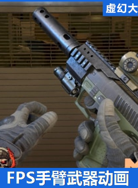 UE4虚幻5 FPS Pistol (Single) 第一人称射击手枪武器模型动画COD