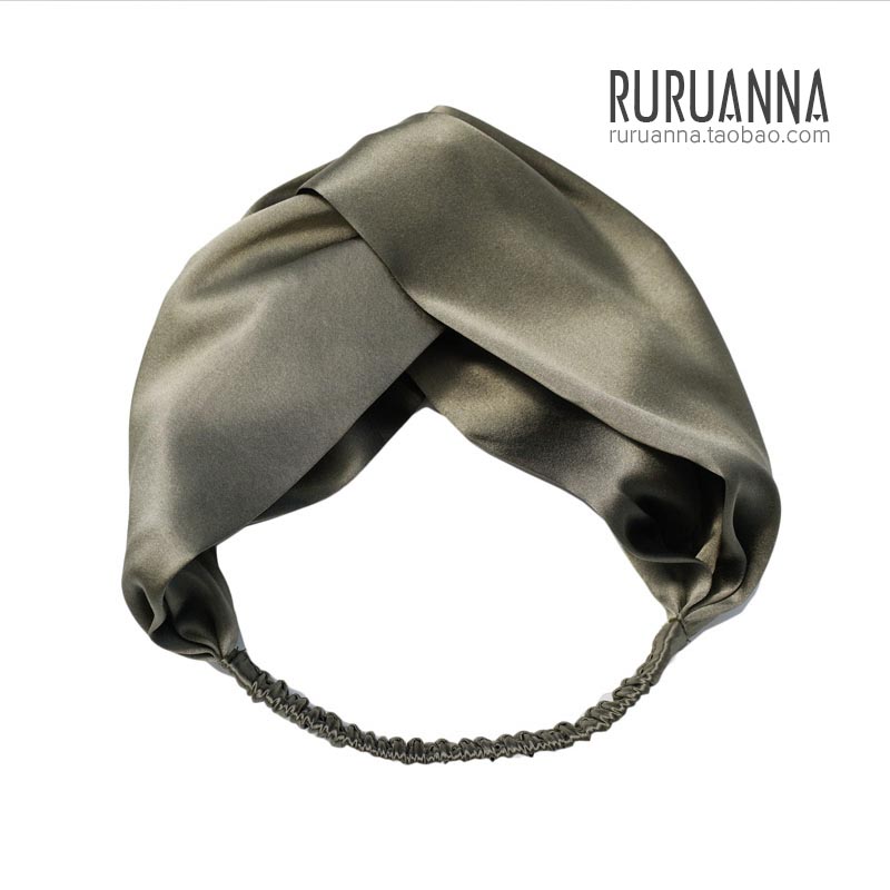 chic风发带纯色宽边个性欧美复古