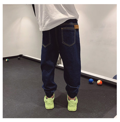 男童牛仔裤秋冬加绒儿童裤子帅气