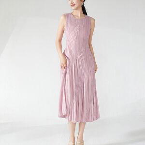 三宅不规则褶皱连衣裙女夏高级感气质深圳南油高端女装工厂直销