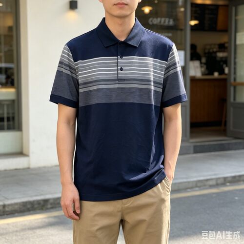 AD222  男士夏季翻领短袖日常休闲百搭款上衣T恤