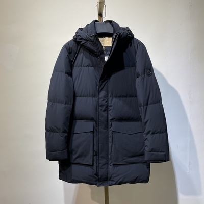 AW16新款男士厚款商务休闲中长款羽绒服冬装防寒保暖 连帽外套