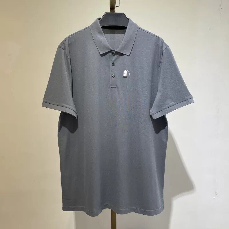 AD394男士短袖T恤夏季翻领商务休闲桑C丝中青年凉爽上衣 190码