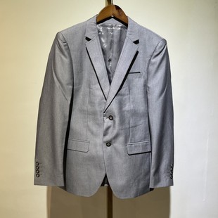 中青年商务休闲V领小西装 男春秋季 修身 西服外套男 CW69 170码 西装