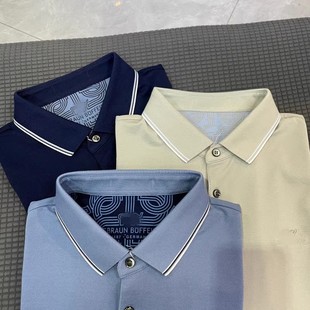 布兰牌男士休闲短袖桑C丝新款商务百搭时尚T恤上衣棉多颜色 D84