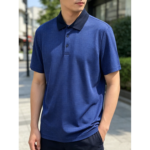 AD189 180码 男士短袖T恤夏季休闲百搭薄款翻领半袖男