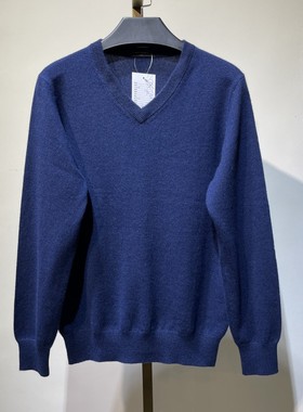 R172 170码秋冬男士V领保暖休闲打底纯色商务休闲毛衣
