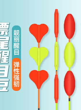 醒目豆浮漂鱼漂加粗头漂尾配件