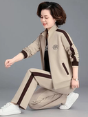 女装 中老年大码 保暖衣服 2025加厚中年运动套装 妈妈运动服春秋新款