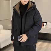 冲锋衣外套 潮品牌连帽加厚保暖休闲工装 高端轻奢男士 羽绒服冬季