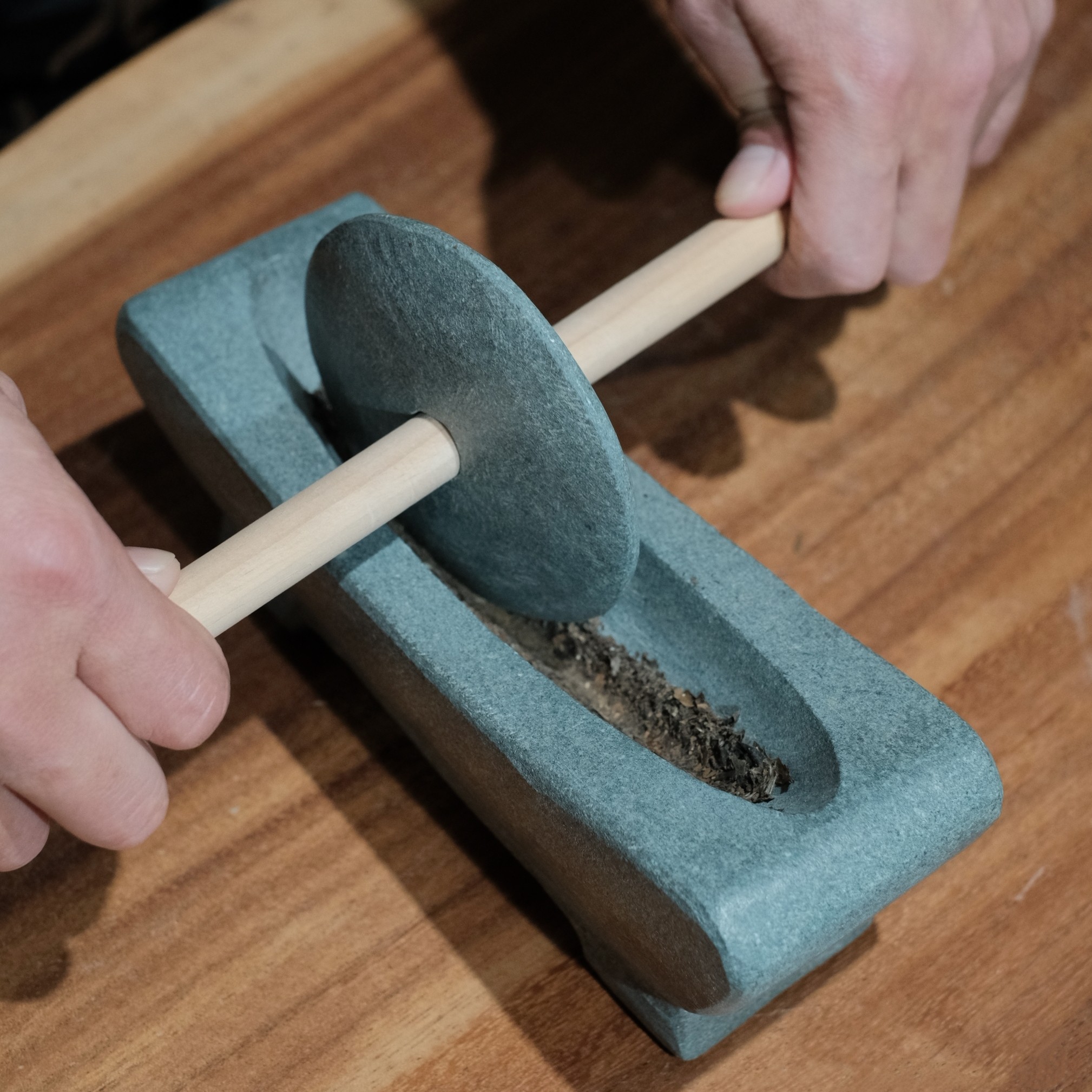 宋研 | 仿宋点茶青石碾药碾茶撵 宋式十二先生金法曹研磨茶粉茶碾