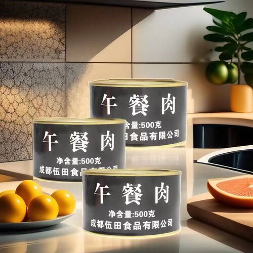 伍田午餐肉罐头500g火锅麻辣烫
