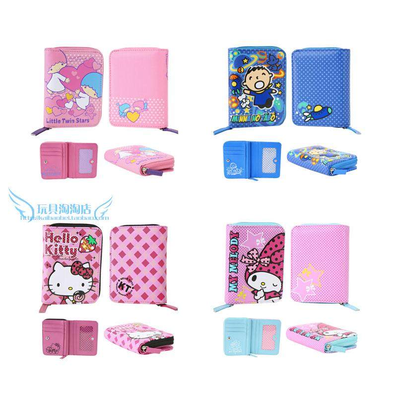 港版sanrio银包helloKitty皮夹melody大口仔仿皮钱包可放相片卡包