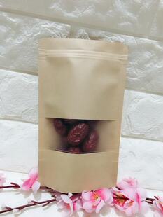 25*35开窗牛皮纸袋站立自封袋 食品包装袋 干果坚果包装袋10个价