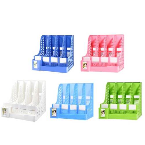 Tabletop File Organizer Holder with Lable Window for School