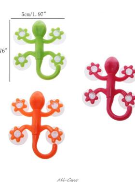 Gecko Powerful Plastic Four Suction Cups Hook Wall Hanger De