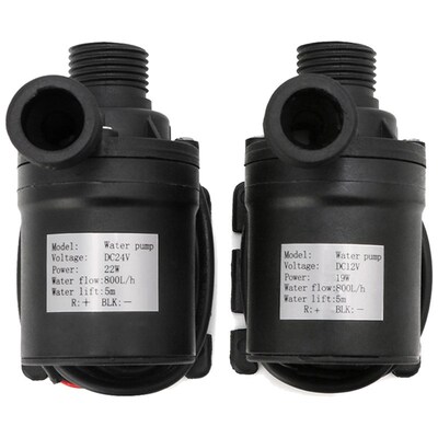 AAAK  2 Pcs 800L/H 5M DC Solar Brushless Motor Water Circul