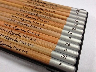 MARCO RAFFINE FINE ART SET OF 12 PIECE SKETCHING PENCILS TI