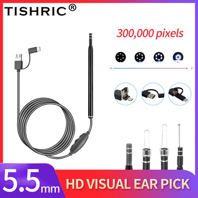 TISHRIC Ear Cleaning 5.5mm USB Endoscope Camera For Mobile