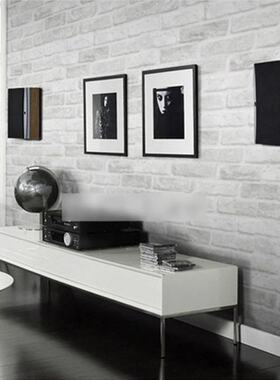 Grey White Brick Pattern Wallpaper For Walls Roll 3D Living