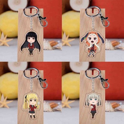 Anime Kakegurui Keychain Cosplay Accessories Prop Keyri