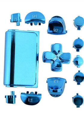 Cool Buttons Mod Set Chrome Blue For PS4 Controller Gamepad