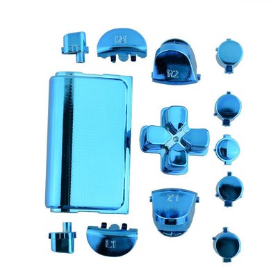 Cool Buttons Mod Set Chrome Blue For PS4 Controller Gamepad