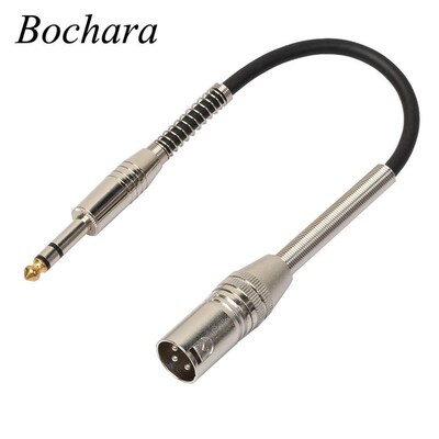 Bochara 30cm 6.5mm Stereo Jack Male to XLR Male Converter A