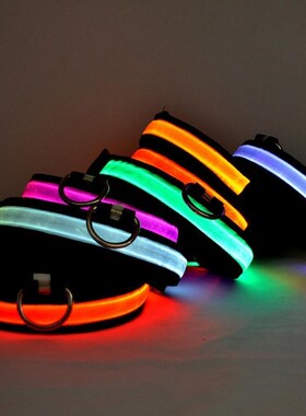 New Led Collar Dog Pet Rope Belt Flashing Light Up Harness S