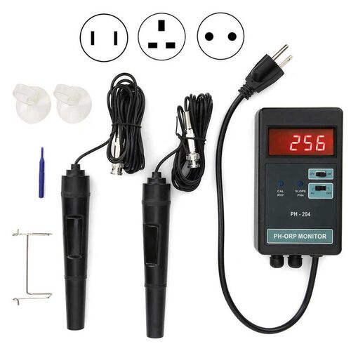 PH Meter Digital LED Display PH/ORP Temperature Control Mon