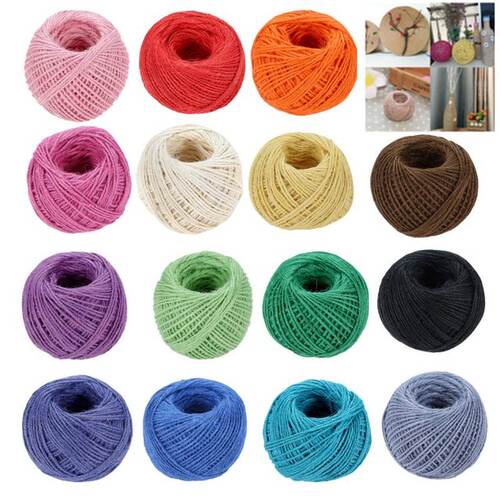 1Roll 2mm 100M Twine String Burlap Hessian Jute Twine Cord H