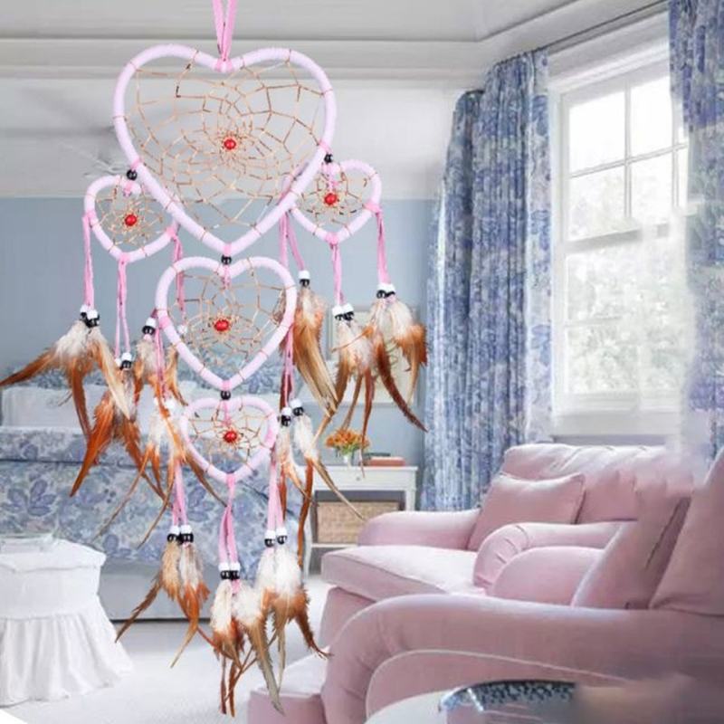 Love Heart Metal Craft Hoops Dream Catcher Rings Wreaths Mac