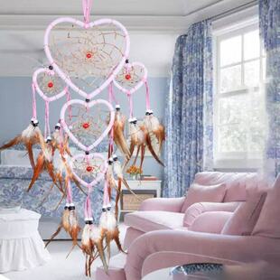 Love Heart Metal Craft Hoops Dream Catcher Rings Wreaths Mac