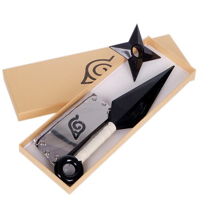 Anime Naruto Kunai Set Shuriken Headband With Box Naruto An