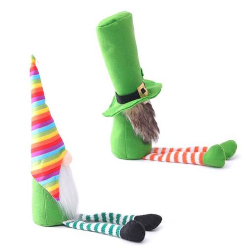Patricks Day Tomte Plush Doll Irish Leprechaun Scandinavian