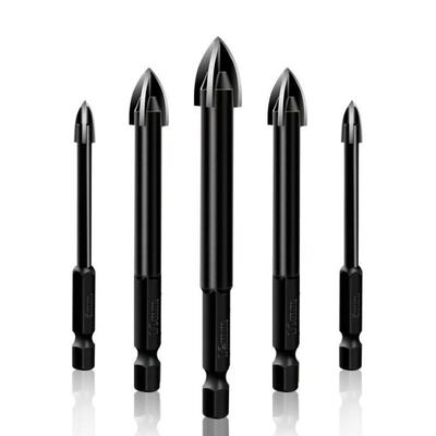 5Pcs 3/4/5/6/7mm Cross Hex Shank Drill Bits Set Multifunctio