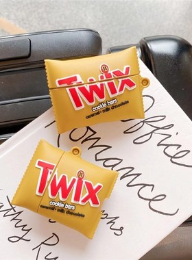 3D TWIX Chocolate package silicon soft case for Apple airpo