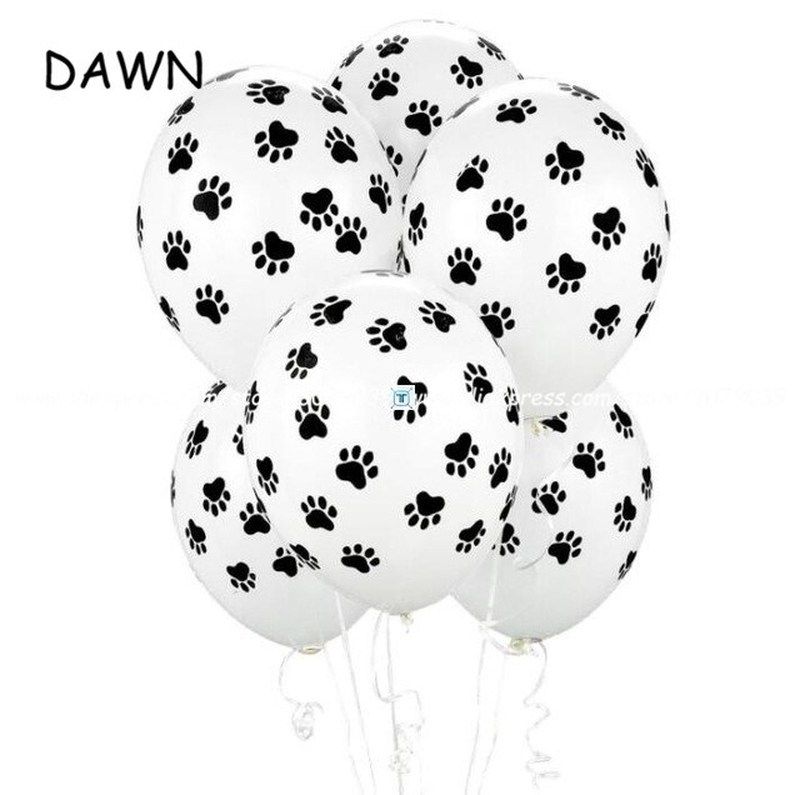 10pcs/lot 12 inch paws print dog party balloons latex