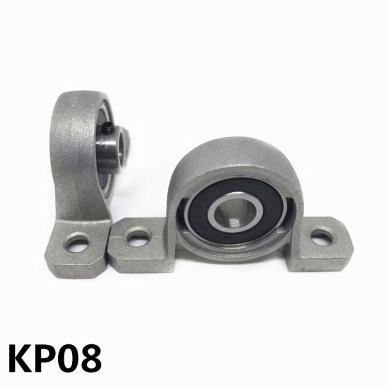 2Pcs Zinc Alloy KP08 Ball Bearing 8mm Bore Diameter Housing